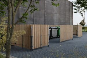 Cache-conteneurs bois L1600mm TROYES.