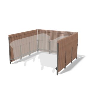 Cache-conteneurs bois de connection L2760mm BLIGNY-