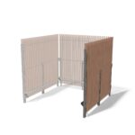 Cache-conteneurs bois segment final 1600mm THIL