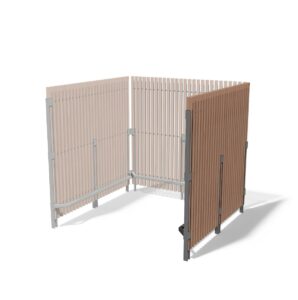 Cache-conteneurs bois segment final 1600mm THIL