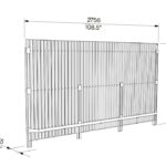 Cache-conteneurs bois solo L2750mm BARBUISE plan