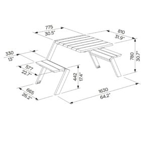 Ensemble picnic compact pour 2 personnes ÉCOUFLANT (2)