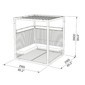 Espace détente Pergola en bois JOUCAS (2)