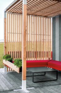 Espace détente Pergola en bois JOUCAS (4)