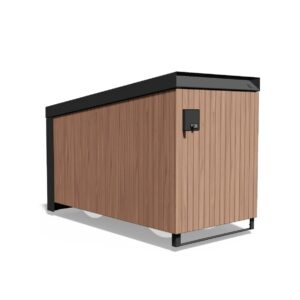 Garage à vélos fermé en bois et acier VERSAILLES (2)