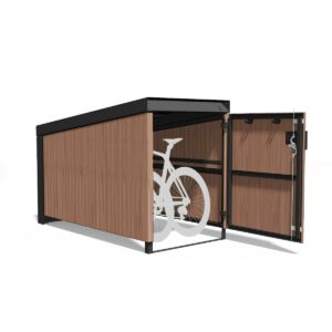 Garage à vélos fermé en bois et acier VERSAILLES