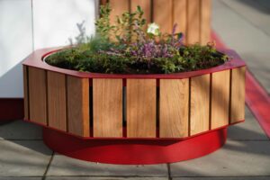 Jardinière circulaire en bois FLEURIE