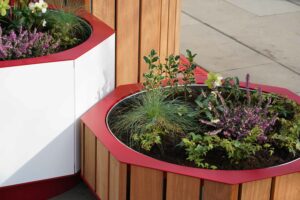 Jardinière circulaire en bois FLEURIE