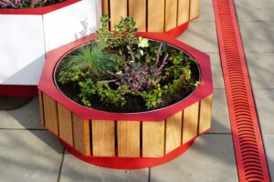 Jardinière circulaire en bois FLEURIE