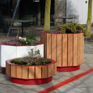 Jardinière circulaire en bois FLEURIE