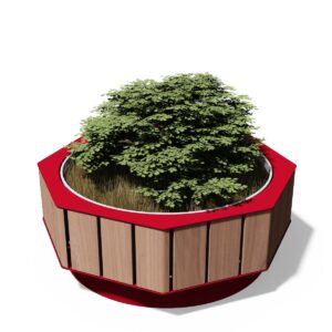 Jardinière circulaire en bois FLEURIE