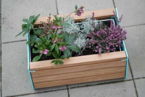 Jardinière compacte bois et acier BOURGNAC