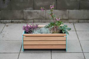 Jardinière compacte bois et acier BOURGNAC