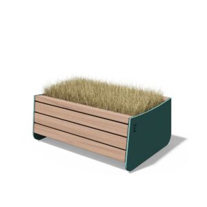Jardinière compacte bois et acier BOURGNAC