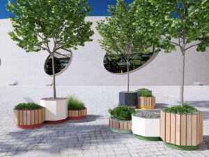 Jardinière métal grand volume CORBAS