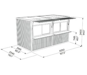 Kiosque bois et acier GIGONDAS (2)
