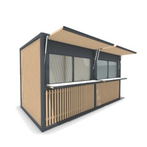 Kiosque bois et acier GIGONDAS