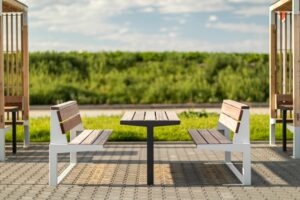 Table avec lames bois horizontales L1500mm BOUSSAY (3)