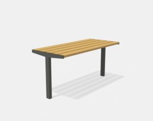 Table avec lames bois horizontales L1500mm BOUSSAY (4)