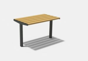Table de picnic compacte en bois L1100mm ERBRAY (3)