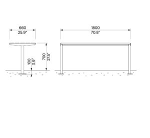 Table pratique bois et acier pour picnic L1800mm OLONNE (2)