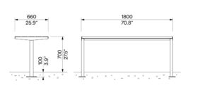 U4-632 table 1m80-