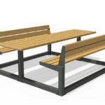 U4-650 set picnic table lames verticales
