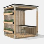 Y6-SET1103 bureau-jardinières