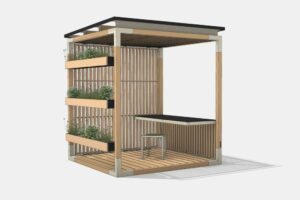 Y6-SET1103 bureau-jardinières