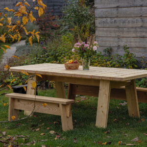 Banc bois rustique extérieur BORGO