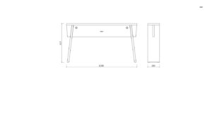 Console bois FSC outdoor L1200mm ÉRONE