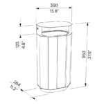 Corbeille A20-5111 61L plan