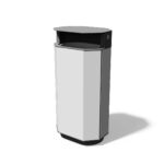 Corbeille de propreté acier 61 litres MONTVALEZAN.