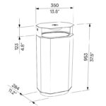 Corbeille de propreté acier 61 litres MONTVALEZAN plan