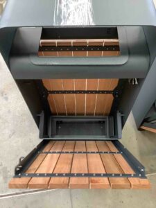 Corbeille de propreté acier bois 60L BIZANOS1