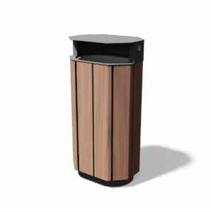 Corbeille de propreté bois 61L MONTMÉLIAN