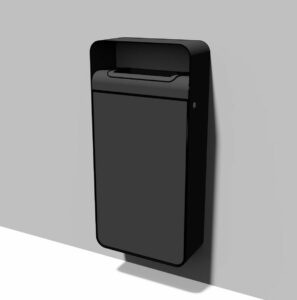 Corbeille de propreté murale tout acier 60L MONTAUT