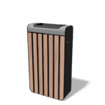 Corbeille de propreté simple en bois 60L BOSDARROS