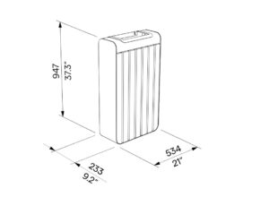 Corbeille de propreté simple en bois 60L BOSDARROS plan