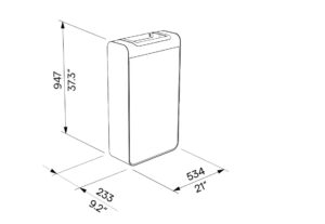 Corbeille de propreté simple murale LOUBIENG plan