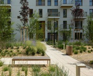 Corbeille de tri sélectif durable en bois 2 x 38L SÉRIGNAN.