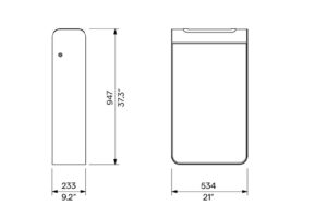 Corbeille tout acier simple 60L ETCHARRY plan