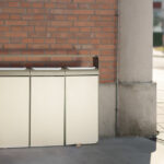 Corbeille tri sélectif robuste 3 flux 45L acier IGON-