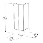 E20-1103 corbeille bois pied spiter 38L plan