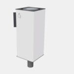 E20-1400 Corbeille métal sceller sur pied