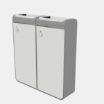 I20-2401 Corbeille acier 2x45L