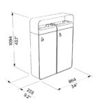 I20-2401 Corbeille acier 2x45L plan