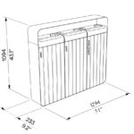 I20-3011 Corbeille bois 3x45L couvercle plan