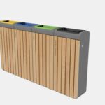 I20-4001 Corbeille tri bois 4x45L