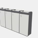 I20-4401 corbeille tri acier 4x45L visu